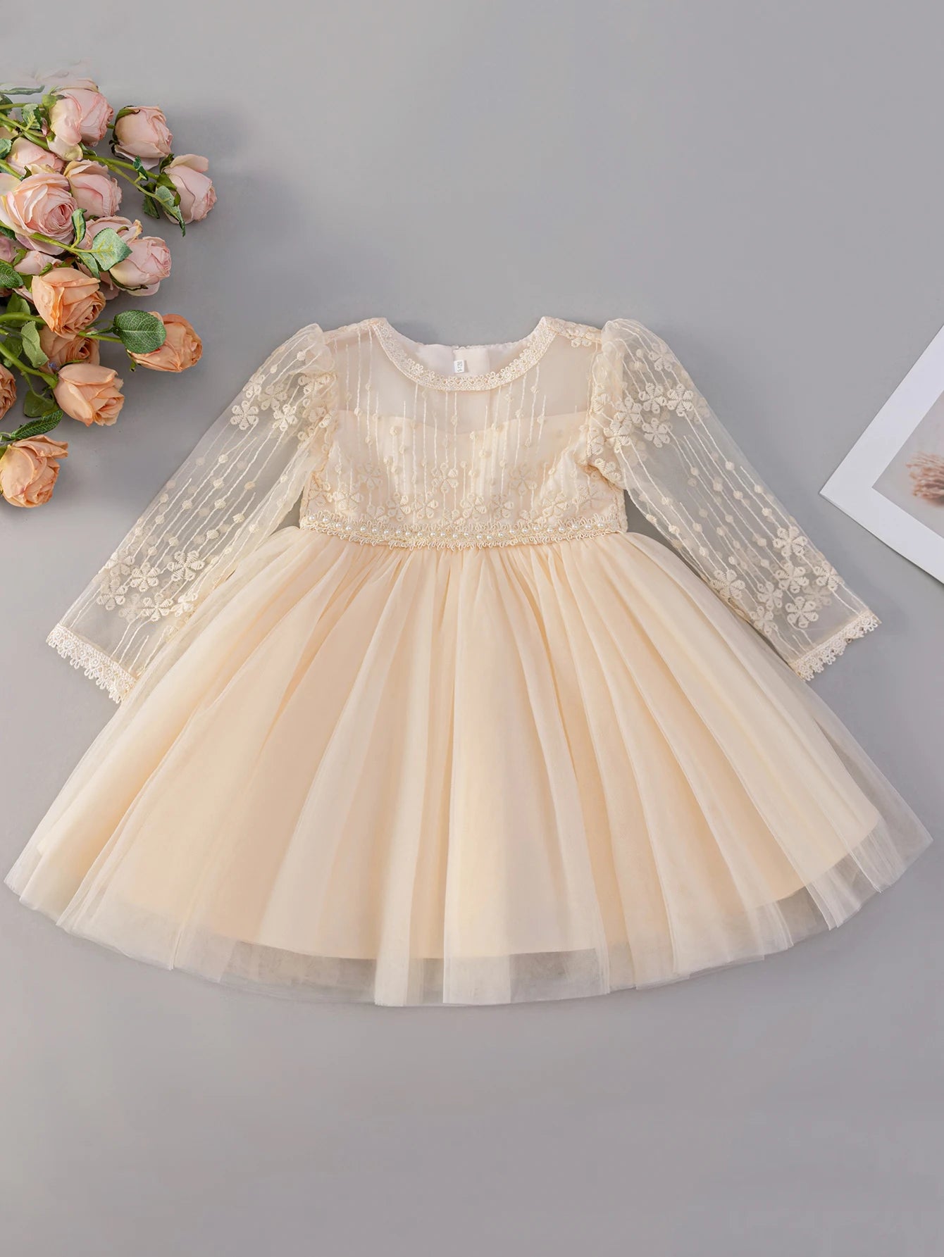 Baby Christening Party Dresses for Girls Birthday Wedding Princess Pink Dresses for Baby girl