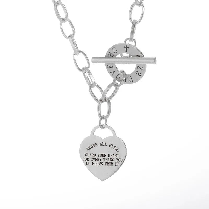 Stainless Steel Love Heart Necklace For Women 2025 New Trendy Lip Chain Simple Pendant Necklace Jewelry free shipping