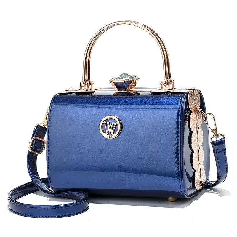 Elegant Diamond Women's Bags High-quality Steel Clip Women's Shoulder Bag New Pillow Bag Women's Handbag Banquet Crossbody Bag