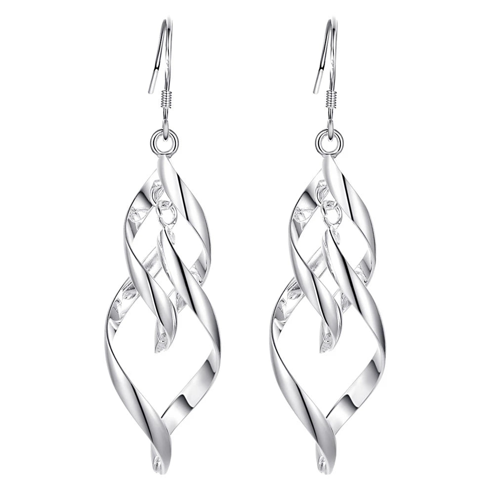 NEW 925 Sterling Silver Earrings Hot Hearts For Women Exquisite Student Girlfriend Jewelry Accessories Wedding Fashion Gift