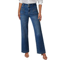 Women'S Jeans Multi-Button Straight Jeans Ladies' Fashionable Trousers Casual Wear Dark Blue High Waist Wide Leg Versatile Jeans