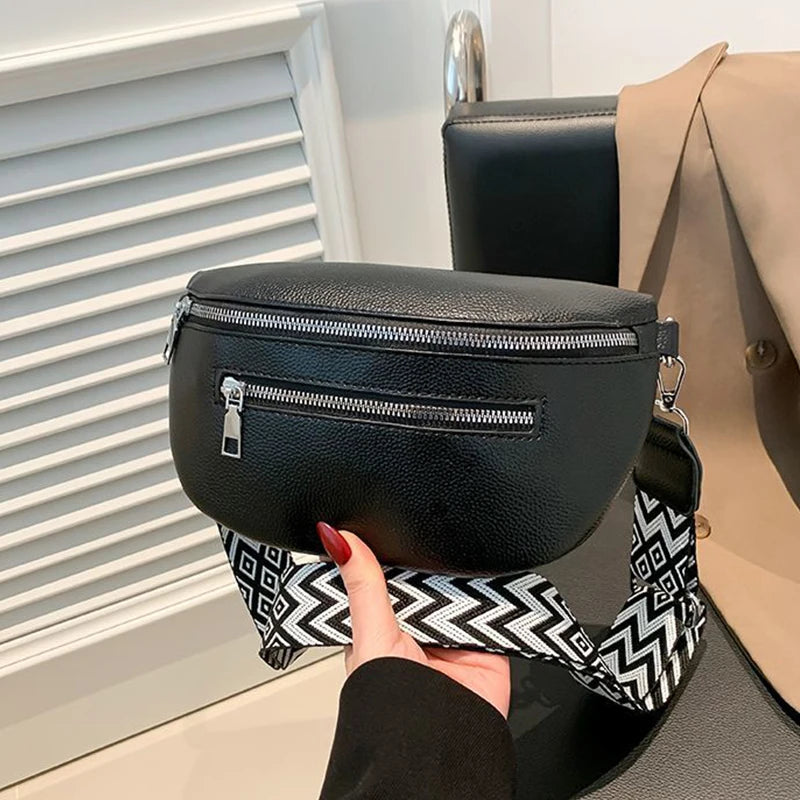 Men's and women's single-shoulder cross-body bags, fashionable and versatile waist bags, cross-body purses