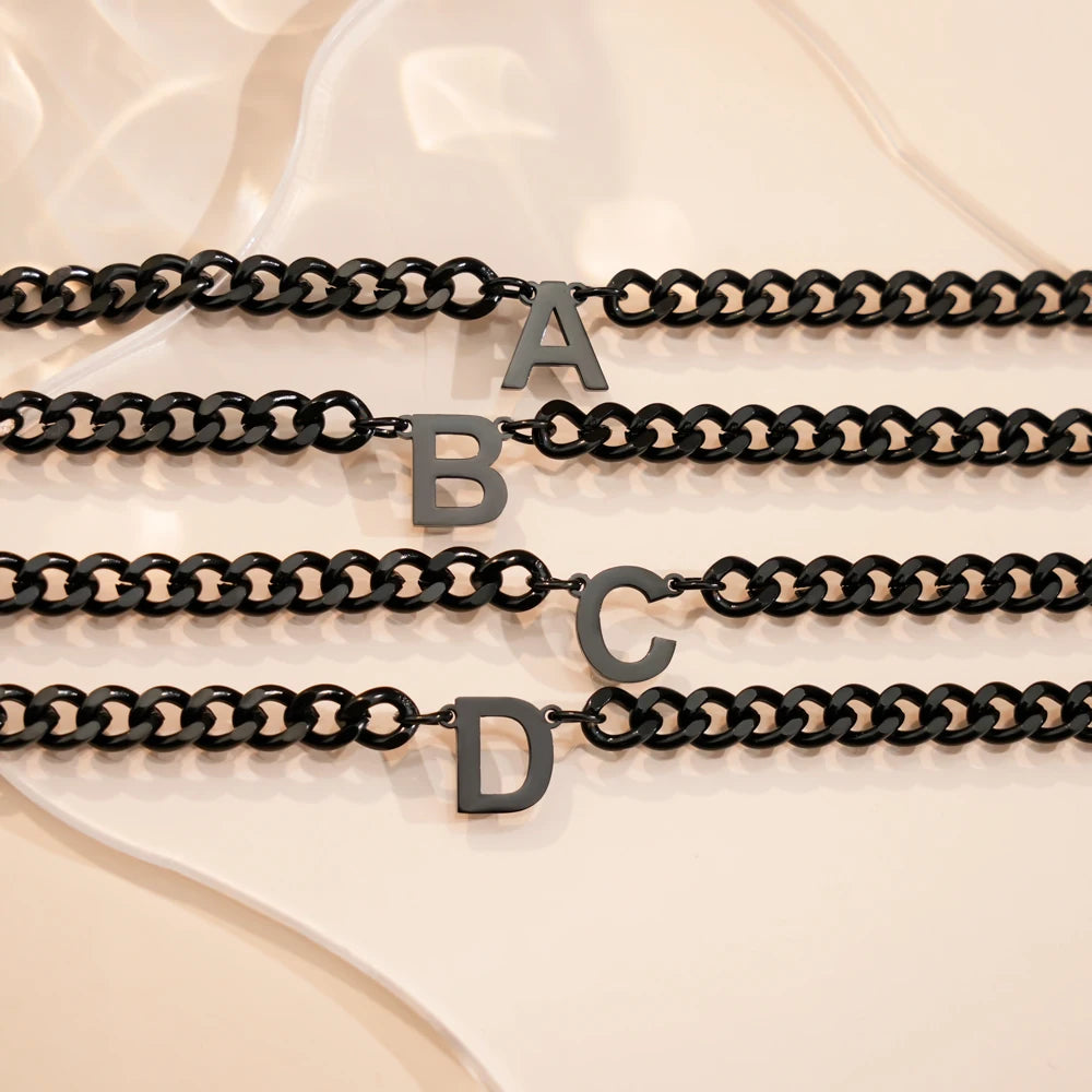 Initial Necklace Chain Initial Necklace Personalized Letter Initial Necklace Rope Chain Necklace With Initial чокер из бисера