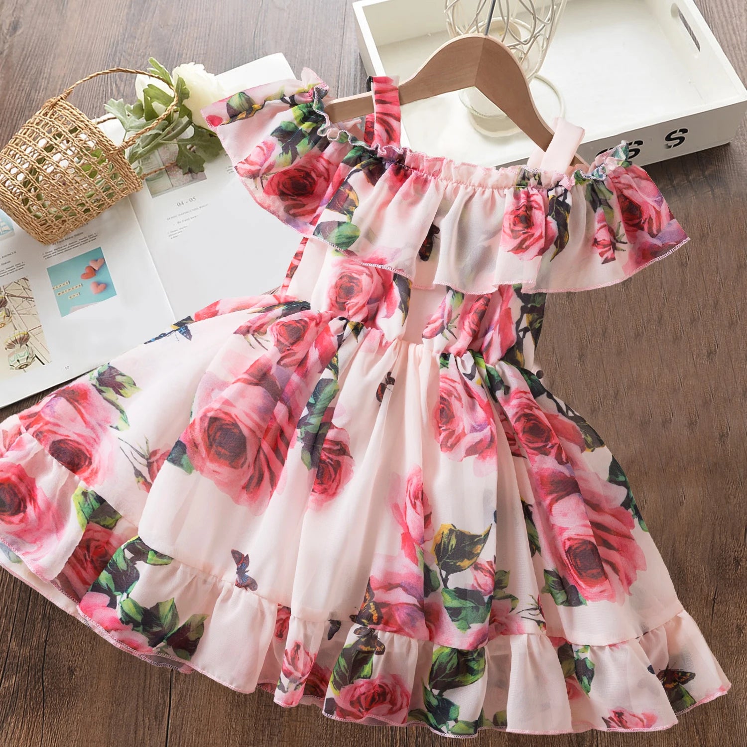 2024 New Summer Dress for Girls 2 3 6 Yrs Tulle Casual Baby Clothes Birthday Party Princess Dress Holiday/Vacation Kid's Clothes