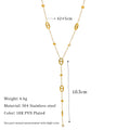 Keen on Necklace Y Chain Non Fading French Exquisite Women's Collarbone Chain Pig Nose Tassel Titanium Steel French Classic