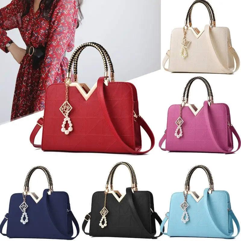 Women Handbag Patchwork Shoulder Messenger Office Work PU Leather Women Bag Ladies Luxury Handbag Vintage Large Shoulder Bag