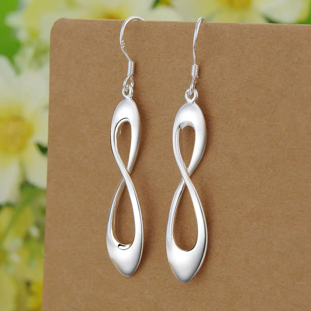 NEW 925 Sterling Silver Earrings Hot Hearts For Women Exquisite Student Girlfriend Jewelry Accessories Wedding Fashion Gift