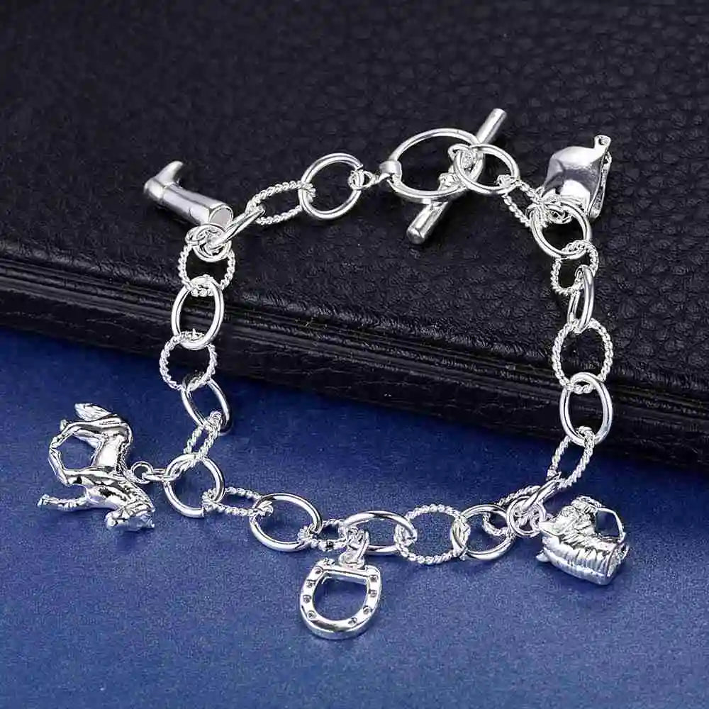 New 925 Sterling Silver Bracelet Bead High Quality Romance Chain For Women Fashion Engagement Party Wedding Jewelry Gift