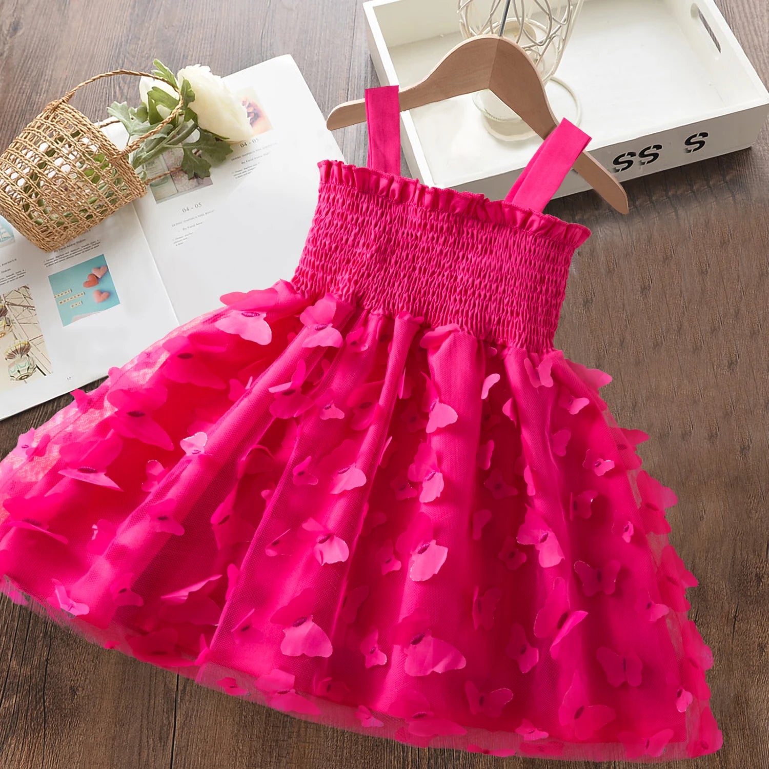 2024 New Summer Dress for Girls 2 3 6 Yrs Tulle Casual Baby Clothes Birthday Party Princess Dress Holiday/Vacation Kid's Clothes