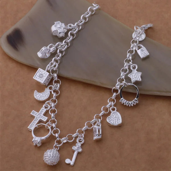 New 925 Sterling Silver Bracelet Bead High Quality Romance Chain For Women Fashion Engagement Party Wedding Jewelry Gift