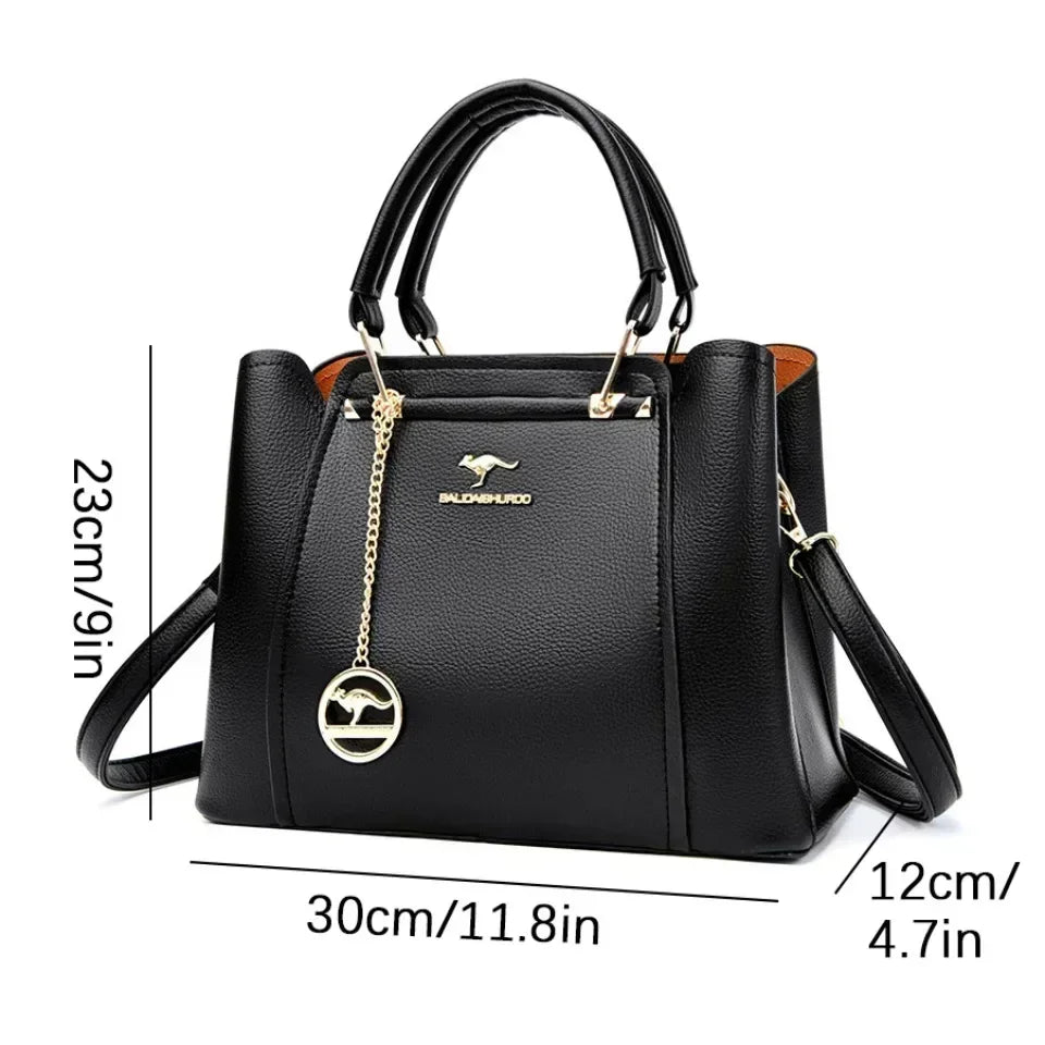 Luxury Handbags Women Bags Designer 3 Layers Soft Leather Shoulder Crossbody Sac Ladies Large Capacity Shopping Messenger Tote