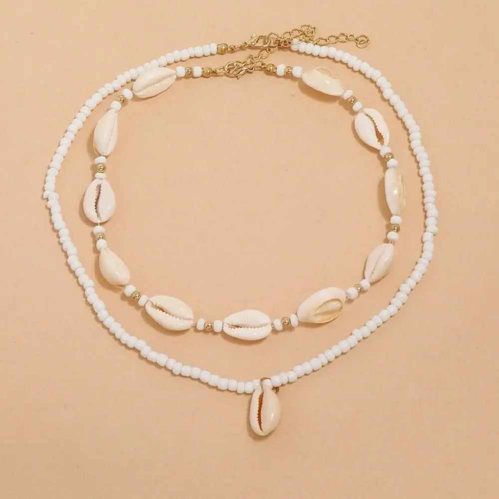 Geometric Necklace Fashion Bead Bohemian Style Clavicle Chain Short Delicate Choker Necklace