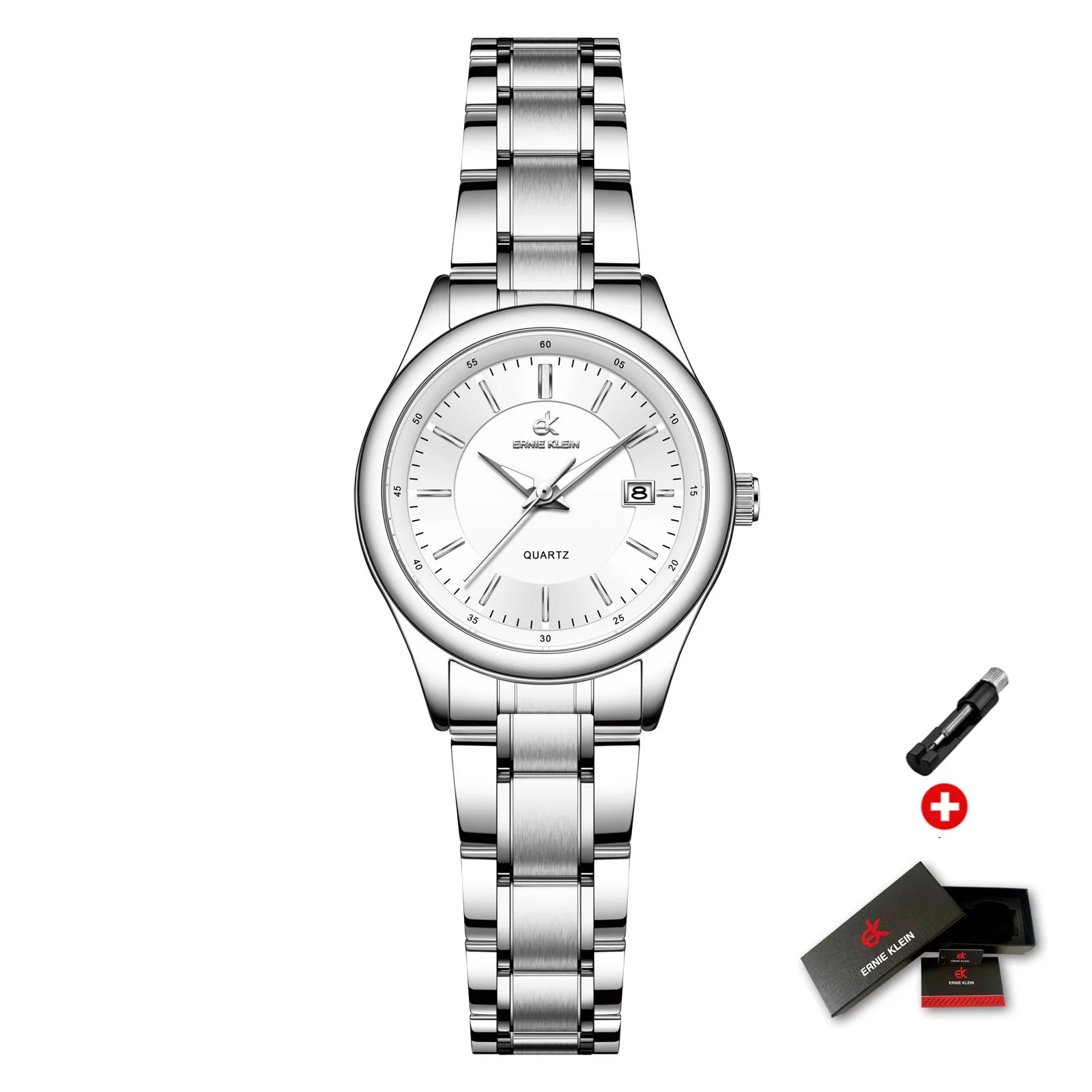 ERNIE KLEIN Women‘s Watches Simple Luxury Fashion Elegant Female Wristwatch Waterproof Luminous Date Exquisite Gift for Girl