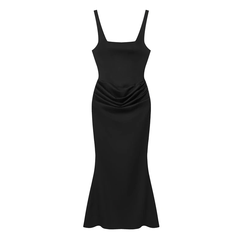 Women's Dress Black Fashionable Backless Bodycon Dress Women Slim Long Gown 2026 New Elegant Chic Lady Evening Party Vestidos