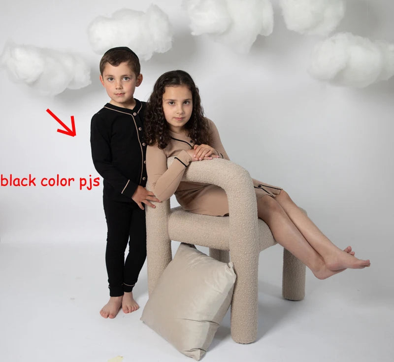 AS boy girl button pjs long sleeve autumn winter dress