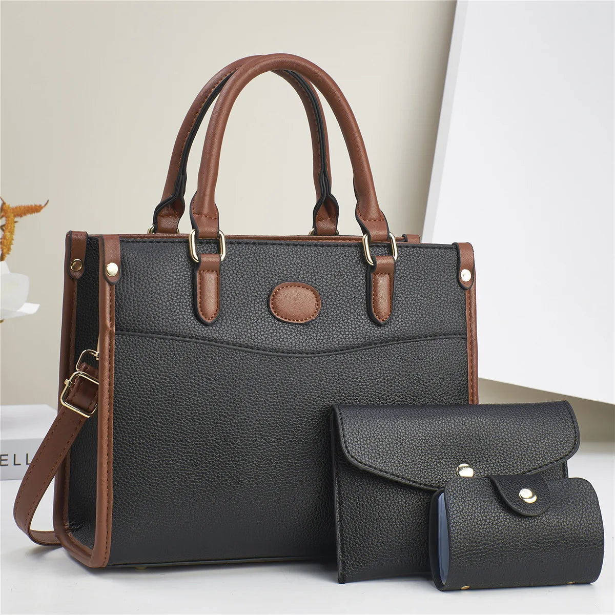 Brand 3 Piece Set Women's Bags 2024 New Large Capacity Tote Bag High Quality Leather Women Handbag Luxury Designer Shoulder Bag