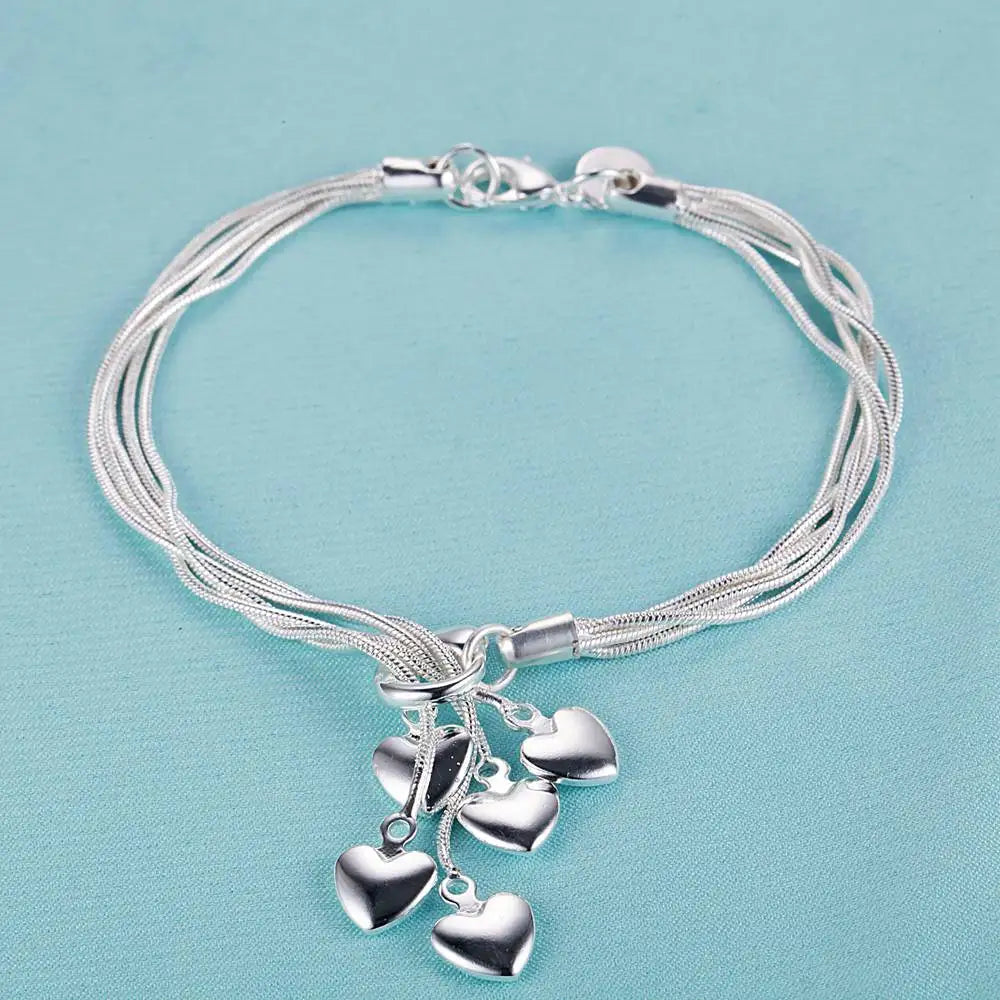 New 925 Sterling Silver Bracelet Bead High Quality Romance Chain For Women Fashion Engagement Party Wedding Jewelry Gift