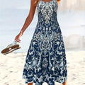 SINHOON Summer Dresses For Women 2025 Sleeveless Boho Maxi Sundress Loose Casual Flowy Beach Dress Midi Dress
