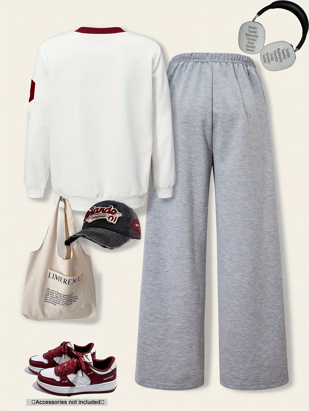 Women'S Los Angeles 79 Letter & Number Print Top and Pants Set | V-Neck Color Block Long Sleeve Top with Wide Leg Casual Pants | All-Season Fashion Outfit, Medium Stretch Fabric, Off the Shoulder Style, Casual Wear|Vneck Top|