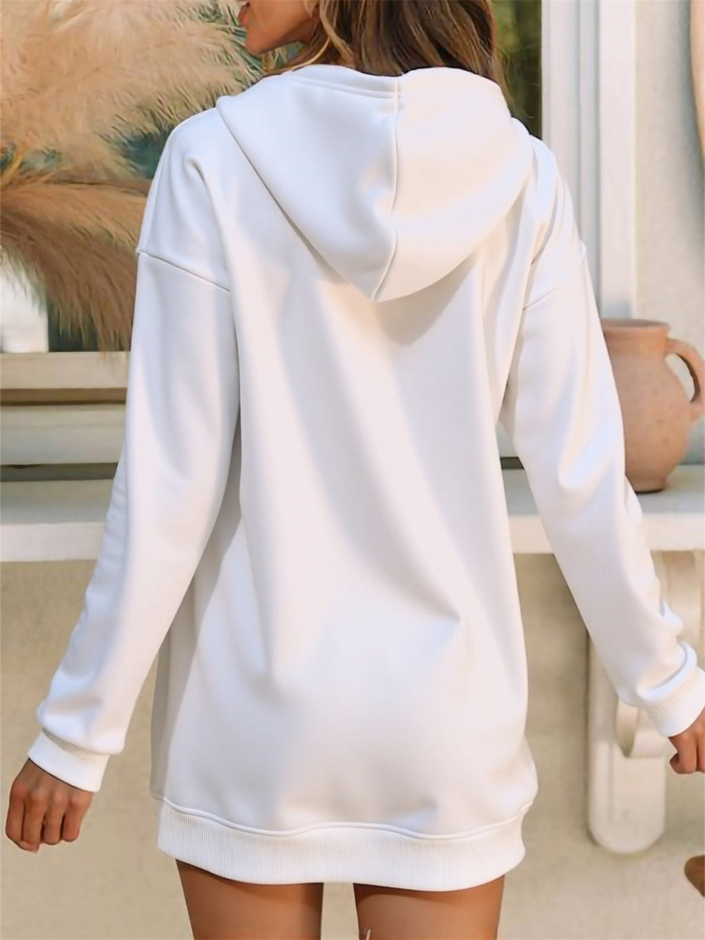 [Cozy Winter Swe Dress] Women's Thickened Hooded Swe Dress | Mint Green Winter Pantsuit, Loose Fit Longline Sweater Dress for Cold Weather - Machine Washable, Everyday & Formal Outfits, Winter Dresses, Formal Attire, Autumn O