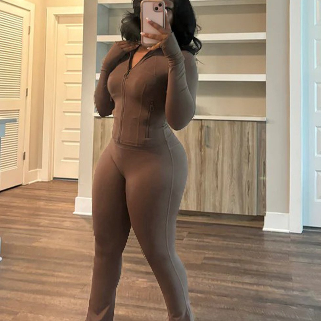 Spring and summer new s leisure Women's clothing sexy tight long-sleeved bell two-piece set, Cute Outfits For Women, Trendy Clothes For Women