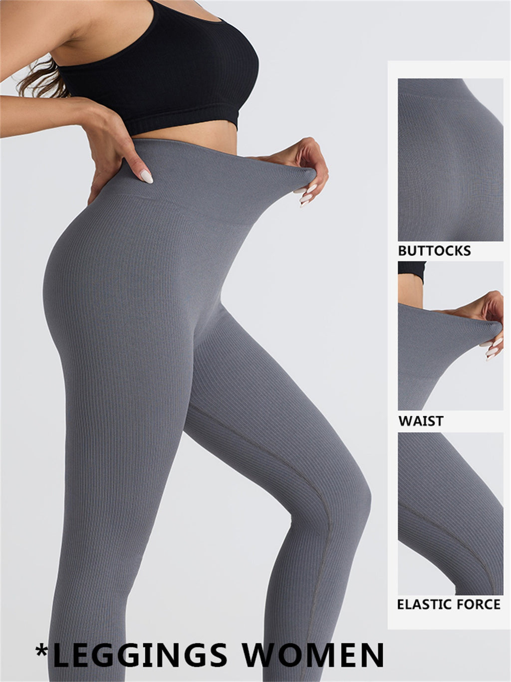 COODO Sporty High Stretch Leggings, Ladies Sportswear, Yoga Pants, Workout Leggings, Gym Outfits for Women, Fall Outfits, High Stretch Design, Fashionable and Comfortable, 2024 Fall Women's High Waist Sports Leggings