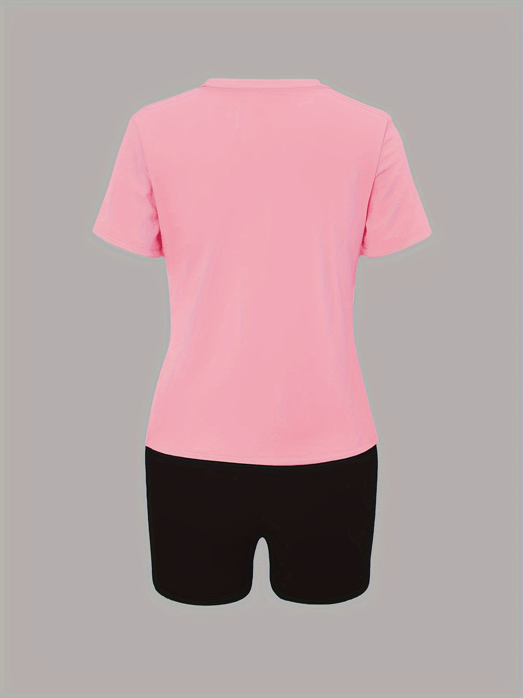 Women's Letter & Lips Print Casual Two-piece Set, Crew Neck Short Sleeve Top & Shorts Outfits - For Women - Summer Wear - Perfect Gift for Fashionable Ladies