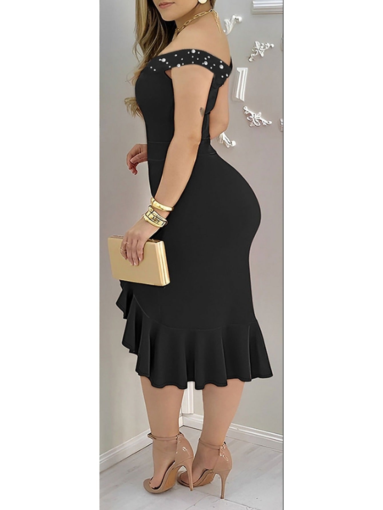 [Hot Ruffles Fashion Women's Dresses] Hot Selling Dresses Fashion Women's Dresses with Ruffles