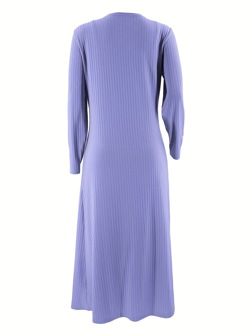 Two-piece Long Sleeve Casual Solid Ribbed Set: Cardigan & Bodycon Cami Dress Outfits for Women