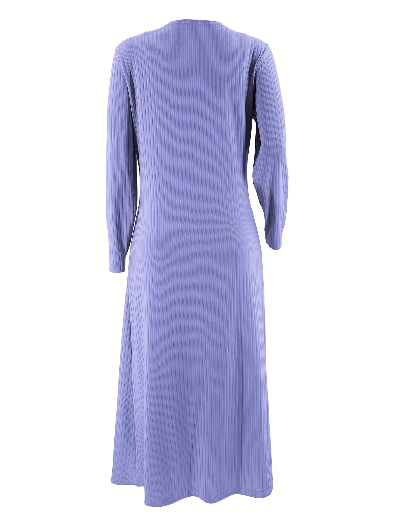 Two-piece Long Sleeve Casual Solid Ribbed Set: Cardigan & Bodycon Cami Dress Outfits for Women