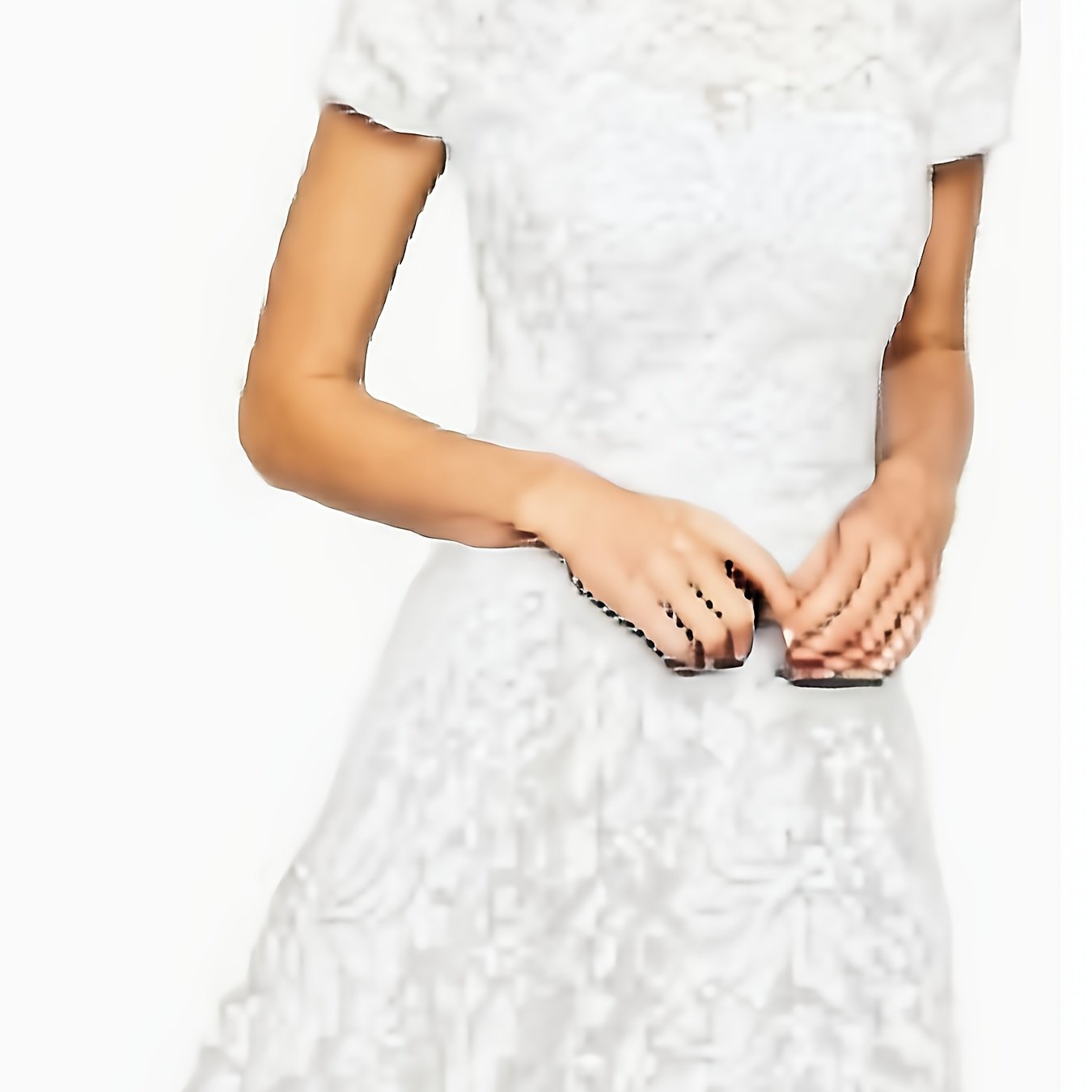 A-Line Dress with Floral Design - Short Sleeve Summer Dress Featuring a Crew Neck And Semi-Sheer Lace, Perfect for Beach Trips And Casual Chic Looks, Adorable Summer Dresses with a Soft Fabric.